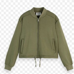 Scotch & Soda Olive Green Bomber Jacket